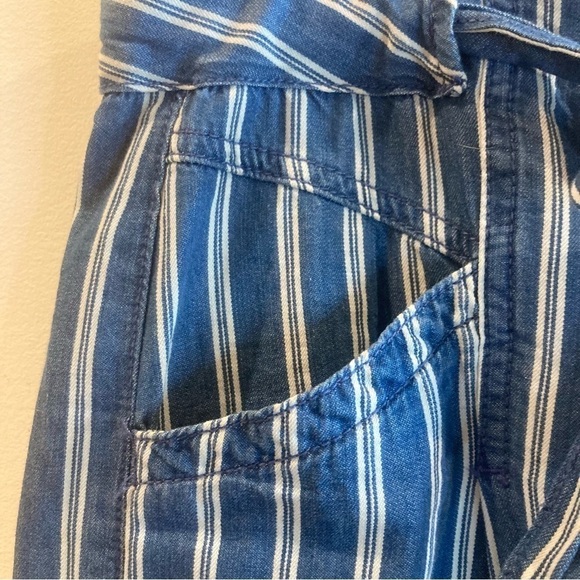 AMERICAN EAGLE Sz 14 Wide Leg Striped Comfort Pants with Pockets and Drawstring - Picture 4 of 13